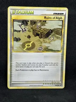 Pokemon Card HeartGold SoulSilver Undaunted 76/90 Ruins of Alph HP - Image 1