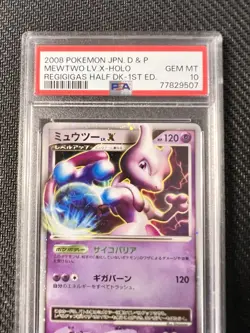 2008 POKEMON MEWTWO LV.X DIAMOND & PEARL REGIGIGAS HALF DECK 1ST ED PSA 10 - Image 3