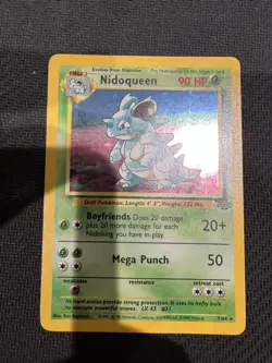 Pokemon TCG Nidoqueen Jungle Holo Rare Card 7/64 1999 Unlimited LP - Image 1
