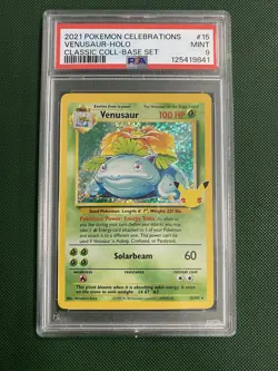 2021 Pokemon TCG Classic Collection Celebrations 15/102 Venusaur Holo PSA 9 Mint - Image 1