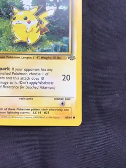 Pokemon Cards: Jungle 1st Edition Common: Pikachu 60/64 - Image 4