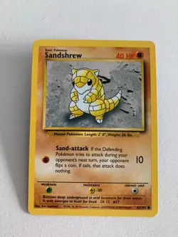 POKEMON SANDSHREW BASE SET 62/102, WOTC. 1999. - Image 1