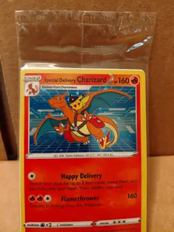 Pokemon Special Delivery Charizard SWSH075 Sealed Pokemon Center Exclusive Promo - Image 3