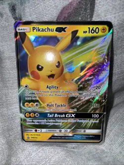 Pokemon TCG Holo Ultra Rare Pikachu GX SM232 Black Star Promo - Image 1