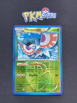 Pokemon TCG Masquerain Plasma Blast 2/101 Reverse Holo Rare LP. - Image 1
