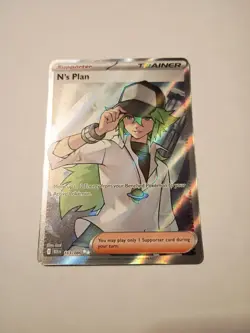 Pokemon TCG NM N's Plan 163/086 Full Art Trainer Black Bolt English - Image 1