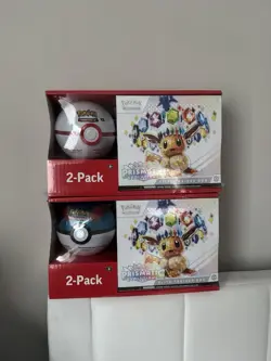 Pokemon Prismatic Evolutions ETB + Pokeball Bundle Sam’s Club (Sealed) x2 LOT - Image 1