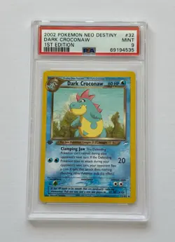 2002 Pokemon Neo Destiny Dark Croconaw 1st Edition #32 PSA 9 MINT! - Image 1