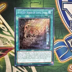 Yugioh! WANTED: Seeker of Sinful Spoils RA03-EN074 Secret Rare 1st Edition NM - Image 1