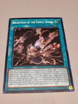 *** DECEPTION OF THE SINFUL SPOILS *** 1ST EDITION SECRET RARE ROTA-EN055 YUGIOH - Image 1