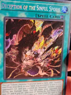 *** DECEPTION OF THE SINFUL SPOILS *** 1ST EDITION SECRET RARE ROTA-EN055 YUGIOH - Image 3