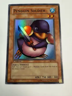 Yu-Gi-Oh! PENGUIN SOLDIER - SDJ-022 - SUPER RARE 1st Edition - VLP - Image 1