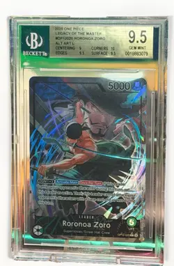 One Piece Roronoa Zoro OP12-020 Alternative Art BGS 9.5 GEM MINT - Image 1
