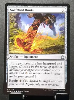 MTG 0258 SWIFTFOOT BOOTS Artifact Uncommon Foundations card⚔NM/MT - Image 1