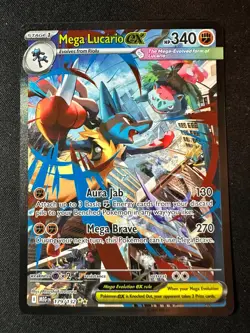 Mega Lucario ex - 179/132 ME01: Mega Evolution NM Pokemon Card TCG - Image 2