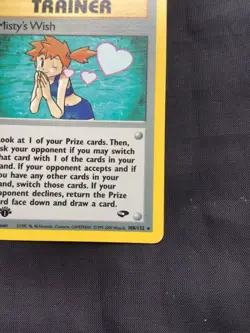 Pokemon Cards: Gym Challenge 1st Edition Rare: Misty's Wish 108/132 - Image 4