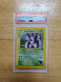Pokemon PSA 1 Poor 2000 Giovanni's Nidoking Gym Challenge Holo Card - Image 1