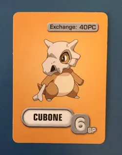 2005 Hasbro Pokemon Master Trainer Cubone Character Card - Image 1
