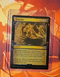 Ringsight, U 0671, NM Foil Showcase Scrolls, MTG LotR Lord Rings Frodo TCG Card - Image 1