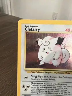 1999 Pokemon TCG Clefairy 5/102 Base Set Holo Rare Card Vintage WOTC MP - Image 5