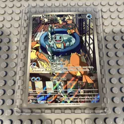 Pokemon TCG Squirtle Stellar Crown Illustration Card 148/142 - Image 1
