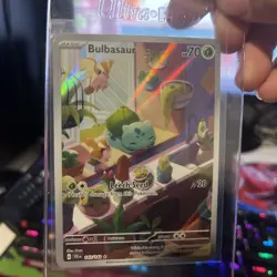 Pokemon TCG Bulbasaur Stellar Crown Illustration Card 143/142 - Image 1