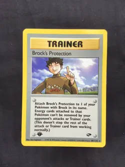 Pokemon Cards: Gym Challenge 1st Edition Rare: Brock's Protection 101/132 - Image 1