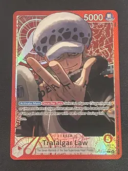 One Piece TCG OP14-001 Trafalgar Law Leader Alt Art AA Card Game CCG English - Image 1