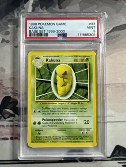 Kakuna Base Set 4th Print 1999 2000 UK PSA 9 Pokemon Card #33 - Image 1