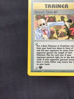 Pokemon Cards: Gym Heroes 1st Edition Rare: Blaine's Quiz #1 97/132 - Image 5