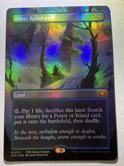Misty Rainforest Borderless Foil Special Guest Card #0111 MTG - Image 1