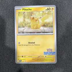 Pokemon TCG Pikachu Illustration Contest 2024 Promo Card 214 NM Condition - Image 1