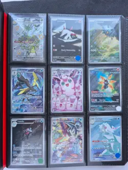 104 Pokemon Cards Joblot Bundle Binder Included Secret Rares Ex IR Full art NM - Image 1