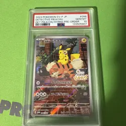 PSA 10 Detective Pikachu Promo 098/SV-P Japanese Pokemon Card 2023 - Image 1