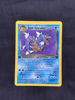 Pokemon Cards: Team Rocket 1st Edition Rare: Dark Gyarados 25/82 - Image 1