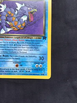 Pokemon Cards: Team Rocket 1st Edition Rare: Dark Gyarados 25/82 - Image 4
