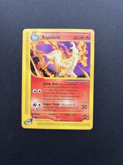 Pokemon Card Black Star Promo Rapidash 51 Pokemon Center NY Stamp E Series WOTC - Image 1