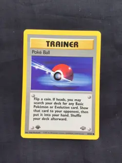 Pokemon Cards: Jungle 1st Edition Common: Poke Ball 64/64 - Image 1