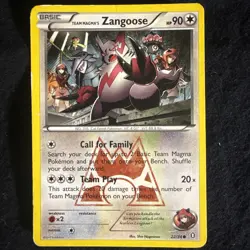 Team Magma's Zangoose 22/34 Double Crisis Regular Pokemon Card - Image 1