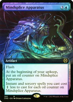 MTG MINDSPLICE APPARATUS FOIL EXTENDED ART Phyrexia: All Will Be One NM - Image 1