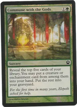 1x Foil - Commune with the Gods - Magic the Gathering MTG Theros Foil - Image 1