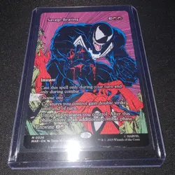 Savage Beating Borderless Regular NM Marvel's Spider-Man Magic the Gathering MTG - Image 1