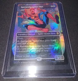 Spectacular Spider-Man Borderless Foil 0014 Spider-Man Magic the Gathering MTG - Image 1