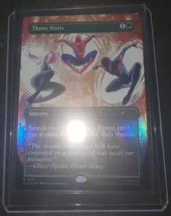 Three Visits FOIL Secret Lair Marvel's Spider-Man Heroic Deeds MTG - Image 1