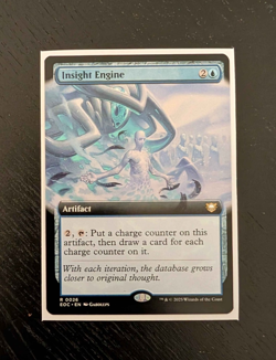 INSIGHT ENGINE Extended Art Rare Commander: Edge of Eternities Near Mint MTG - Image 1