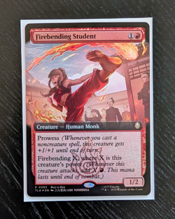 FIREBENDING STUDENT Rare Extended Art Foil Avatar: The Last Airbender NM MTG - Image 1