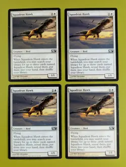Squadron Hawk x4 Magic 2011 M11 4x Playset Magic the Gathering MTG - Image 1