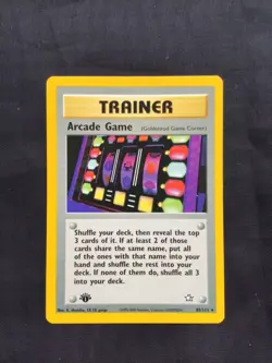 Pokemon Cards: Neo Genesis 1st Edition Rare: Arcade Game 83/111 - Image 1