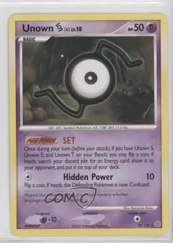 Unown Pokemon Diamond & Pearl Secret Wonders #39 2007 - Image 1