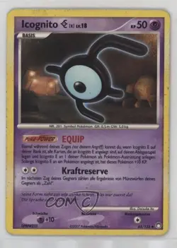 Unown E German Pokemon Diamond & Pearl Mysterious Treasures #65 2007 - Image 1